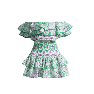 Off Shoulder Embroidered Set