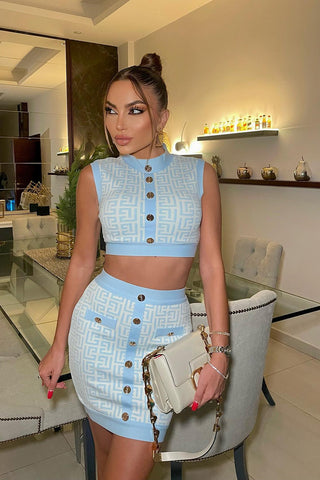 Madeline Bandage Crop Mini Set