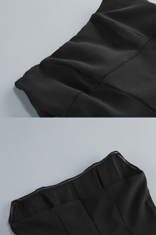 Sculpted Pink Flower and Sleek Back Zip Closure Mini Dress