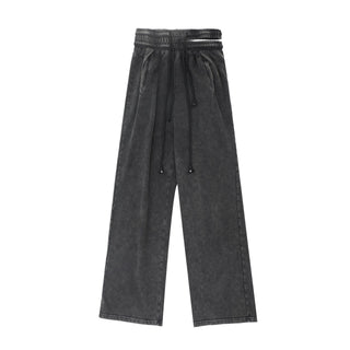 Low Waisted  Straight Leg Pants