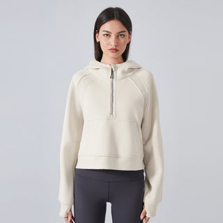 Loose Fit Half-Zip Fleece Sports Sweater