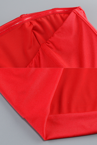 Luxury Strapless Satin Evening Long Dress with Boned Corset and High Slit Twist Draping