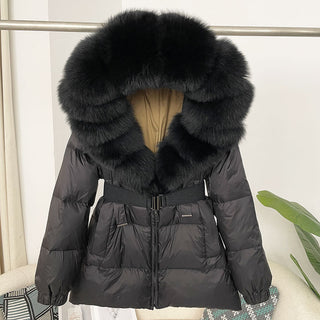 Luxury Puffer Jacket with Removable Premium Fur Collar – High-Quality Winter Coat
