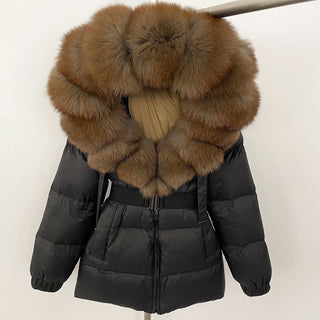 Luxury Puffer Jacket with Removable Premium Fur Collar – High-Quality Winter Coat