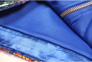 Long Sleeve Shiny Glow Sequin Mini Dress