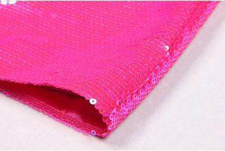 Long Sleeve Shiny Glow Sequin Mini Dress