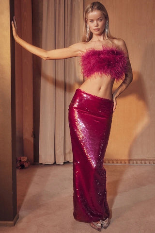 Lucinda  Feathers Sequin Set