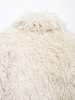 Long Sleeve Shaggy Faux Fur Jacket