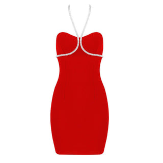 Elsie Halter Neck Bandage Mini Dress