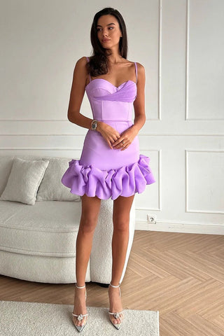 Melisa  Sleeveless Backless Satin Mini Dress