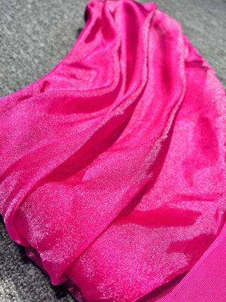 One-Shoulder Diamond-Embellished Bandage Tall Dress