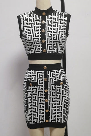 Madeline Bandage Crop Mini Set