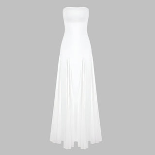 Strapless Mesh-Bandage long dress