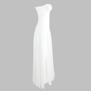 Strapless Mesh-Bandage long dress