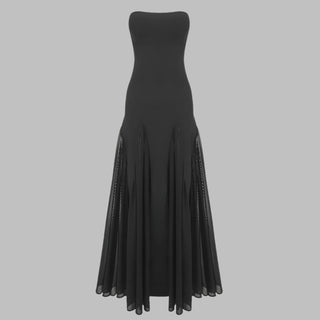 Strapless Mesh-Bandage long dress