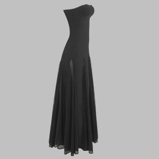 Strapless Mesh-Bandage long dress