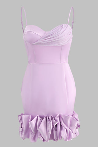 Melisa  Sleeveless Backless Satin Mini Dress