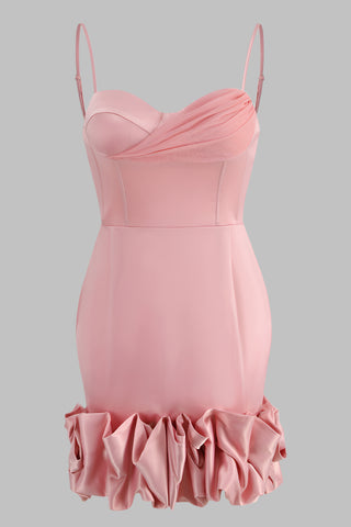 Melisa  Sleeveless Backless Satin Mini Dress