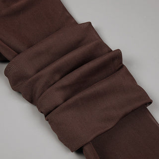 Long Asymmetric Sheer Mesh Dress with Draped Ruched Skirt