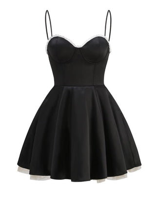 Posh Sleeveless Suspender Mini Dress