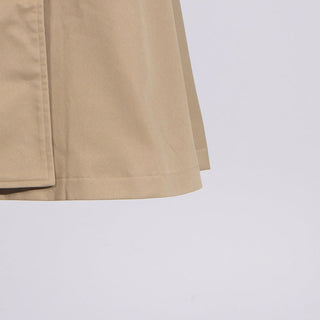 Long Sleeve Khaki Trench Coat with Belt - Slim Fit Women's Outerwear