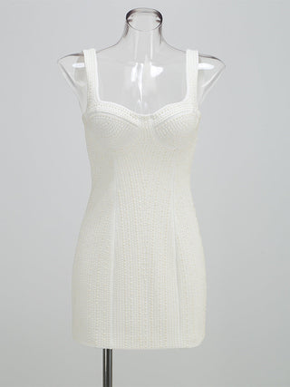 Pearl Radiance Sleeveless Mini Dress