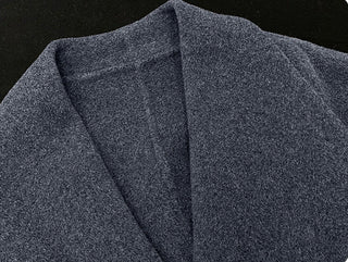 Oversized Cashmere Coat - Long Sleeve Belted Wrap Coat