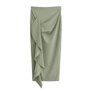 Lime Allure Bodysuit Skirt Set