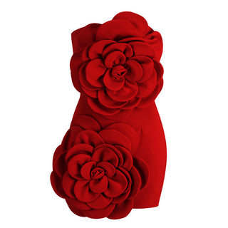 Iris Strapless Flower Mini Dress
