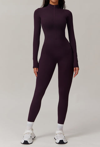 Long Sleeve Yoga Jumpsuit with Cross-Border Waist Design