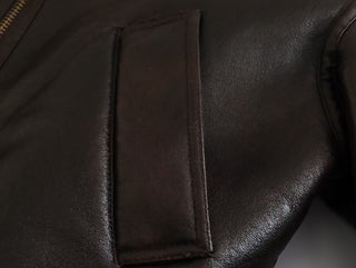 Oversized Leather Jacket with Faux Fur Lining