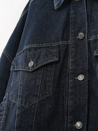 Oversized Cuffed Denim Jacket