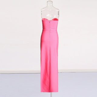 Strapless Diamond Bandage Long Dress