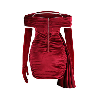 Petra Elegant Velvet Corset Mini Dress
