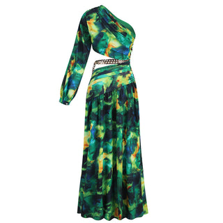 Jasmine One Shoulder Floral Long Dress