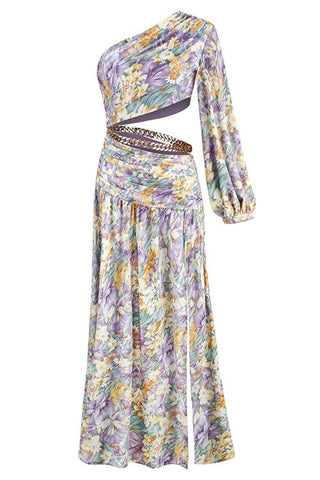 Jasmine One Shoulder Floral Long Dress