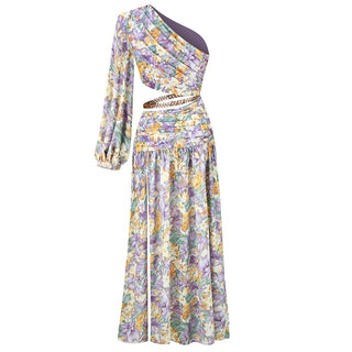 Olivia One Shoulder Floral Long Dress