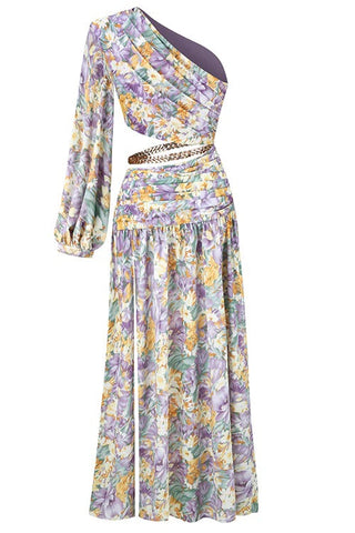 Jasmine One Shoulder Floral Long Dress