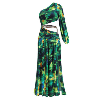 Jasmine One Shoulder Floral Long Dress