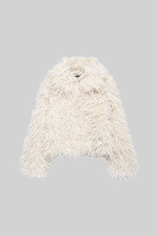 Long Sleeve Shaggy Faux Fur Jacket