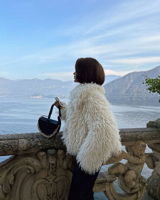 Long Sleeve Shaggy Faux Fur Jacket