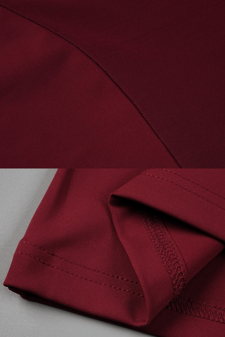 Burgundy Sheer Panel Spaghetti Strap Long Dress