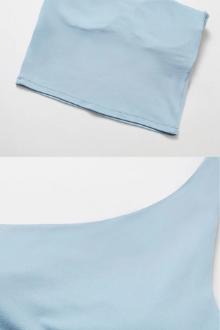 Padded One-Shoulder Sport Top