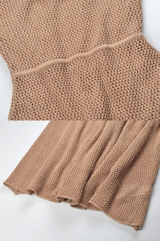 Sunlit Escape Sleeveless Open Knit Long Dress