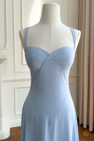 Ruched Sweetheart Corset Long Dress – Lace-Up Back Evening Dress