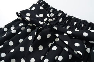 Polka Dot Halter Top & Bubble Mini Skirt Set