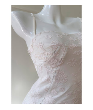 Floral Jacquard Lace Corset Midi Dress