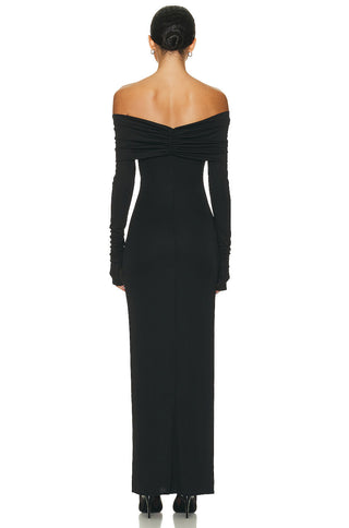 Emiliano Off Shoulder Long Sleeve Long Dress