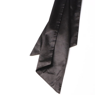 Satin-Waist Wrapped Blazer with 3D Rose Detail Midi Skirt