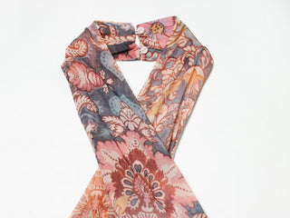 Vintage Floral Print Halter Neck Flowy Midi Dress